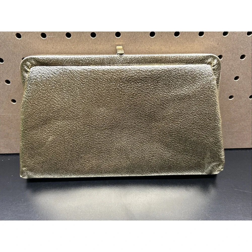 Gold Metallic Clutch Purse 9